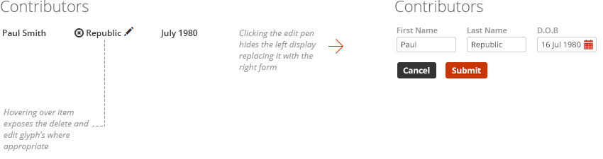 Inline List
